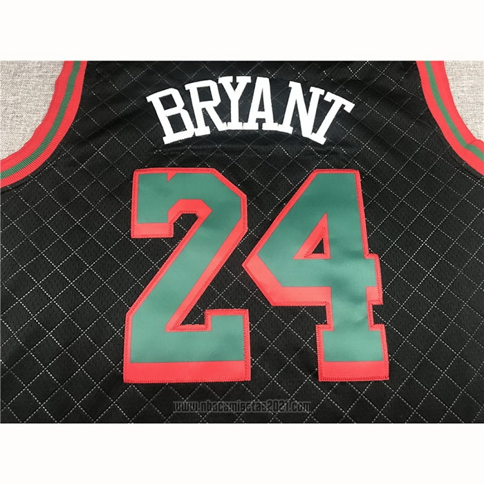 Camiseta Los Angeles Lakers Kobe Bryant #24 Mitchell & Ness 2007-08 Negro